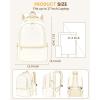 imageMATEIN Cute Backpacks for Teen Girls Beige Backpack for School Water Resistant TSA Approved Travel Bookbag for Women 17 Inch Laptop Backpack for College Students Teachers Valentine Gifts for Her