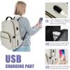 imageMATEIN Laptop Backpack for Women Anti Theft 156 inch College School Bookbag for Girls with USB Charging Port Water Resistant Stylish Travel Computer Work Backpack with for Nurse PurpleWhite