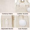 imageMATEIN School Backpack for Girls 156 Inch Cute College Backpack Corduroy Computer Bookbag with USB Charging Port TSA Lightweight Kawaii Travel Laptop Backpack Aesthetic for Teens Students BeigeBeige