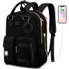 imageMATEIN School Backpack for Girls 156 Inch Cute College Backpack Corduroy Computer Bookbag with USB Charging Port TSA Lightweight Kawaii Travel Laptop Backpack Aesthetic for Teens Students BeigeBlack