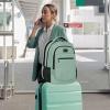 imageMATEIN Travel Backpack for Men Expandable Laptop Backpack with USB Charging PortAnti Theft Business Computer Bag Water Resistant College School Bookbag Gifts for Men Women Fit 156 Inch LaptopBlackCyan