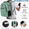 imageMATEIN Travel Backpack for Men Expandable Laptop Backpack with USB Charging PortAnti Theft Business Computer Bag Water Resistant College School Bookbag Gifts for Men Women Fit 156 Inch LaptopBlackCyan
