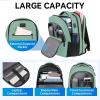 imageMATEIN Travel Backpack for Men Expandable Laptop Backpack with USB Charging PortAnti Theft Business Computer Bag Water Resistant College School Bookbag Gifts for Men Women Fit 156 Inch LaptopBlackCyan