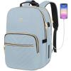 imageMATEIN Laptop Backpack for Women Anti Theft 156 inch College School Bookbag for Girls with USB Charging Port Water Resistant Stylish Travel Computer Work Backpack with for Nurse PurpleBlue