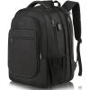imageMATEIN Travel Backpack for Men Expandable Laptop Backpack with USB Charging PortAnti Theft Business Computer Bag Water Resistant College School Bookbag Gifts for Men Women Fit 156 Inch LaptopBlackDeep Black