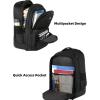 imageMATEIN Rolling Backpack 17 inch Water Resistant Wheeled Laptop Backpack Carry on Luggage Business Bag Overnight College Computer Backpack Trolley Suitcase for Men Women Adults to Travel BlackBlack