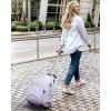 imageMATEIN Rolling Backpack 17 inch Water Resistant Wheeled Laptop Backpack Carry on Luggage Business Bag Overnight College Computer Backpack Trolley Suitcase for Men Women Adults to Travel BlackPurple