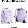 imageMATEIN Rolling Backpack 17 inch Water Resistant Wheeled Laptop Backpack Carry on Luggage Business Bag Overnight College Computer Backpack Trolley Suitcase for Men Women Adults to Travel BlackPurple