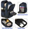 imageMATEIN Rolling Backpack 17 inch Water Resistant Wheeled Laptop Backpack Carry on Luggage Business Bag Overnight College Computer Backpack Trolley Suitcase for Men Women Adults to Travel BlackBlue