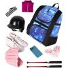 imageMATEIN Softball Bag Lightweight Baseball Bat Backpack with Shoe Compartment Baseball Bag with Fence Hook for TBall Bat ampamp Equipment Softball Gift Catchers Bags for Women Fit Batting Glove HelmetGalaxy Blue