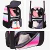imageMATEIN Softball Bag Lightweight Baseball Bat Backpack with Shoe Compartment Baseball Bag with Fence Hook for TBall Bat ampamp Equipment Softball Gift Catchers Bags for Women Fit Batting Glove HelmetPink