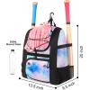 imageMATEIN Softball Bag Lightweight Baseball Bat Backpack with Shoe Compartment Baseball Bag with Fence Hook for TBall Bat ampamp Equipment Softball Gift Catchers Bags for Women Fit Batting Glove HelmetTiedye