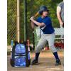imageMATEIN Softball Bag Lightweight Baseball Bat Backpack with Shoe Compartment Baseball Bag with Fence Hook for TBall Bat ampamp Equipment Softball Gift Catchers Bags for Women Fit Batting Glove HelmetGalaxy Blue  Large