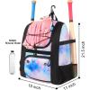 imageMATEIN Softball Bag Lightweight Baseball Bat Backpack with Shoe Compartment Baseball Bag with Fence Hook for TBall Bat ampamp Equipment Softball Gift Catchers Bags for Women Fit Batting Glove HelmetTiedye  Large