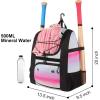 imageMATEIN Softball Bag Lightweight Baseball Bat Backpack with Shoe Compartment Baseball Bag with Fence Hook for TBall Bat ampamp Equipment Softball Gift Catchers Bags for Women Fit Batting Glove HelmetPink