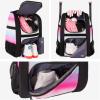 imageMATEIN Softball Bag Lightweight Baseball Bat Backpack with Shoe Compartment Baseball Bag with Fence Hook for TBall Bat ampamp Equipment Softball Gift Catchers Bags for Women Fit Batting Glove HelmetPink  Large