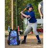 imageMATEIN Softball Bag Lightweight Baseball Bat Backpack with Shoe Compartment Baseball Bag with Fence Hook for TBall Bat ampamp Equipment Softball Gift Catchers Bags for Women Fit Batting Glove HelmetGalaxy Blue