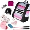 imageMATEIN Softball Bag Lightweight Baseball Bat Backpack with Shoe Compartment Baseball Bag with Fence Hook for TBall Bat ampamp Equipment Softball Gift Catchers Bags for Women Fit Batting Glove HelmetPink  Large