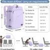 imageMATEIN Weekender Backpack Large Capacity Travelling Suitcase Backpack with Strap for Clothes Expandable Flight Approved Business Carry on Daypack for International Travel BlueLight Purple