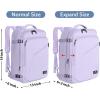 imageMATEIN Weekender Backpack Large Capacity Travelling Suitcase Backpack with Strap for Clothes Expandable Flight Approved Business Carry on Daypack for International Travel BlueLight Purple