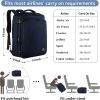 imageMATEIN Weekender Backpack Large Capacity Travelling Suitcase Backpack with Strap for Clothes Expandable Flight Approved Business Carry on Daypack for International Travel BlueBlue