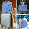 imageMATEIN Weekender Backpack Large Capacity Travelling Suitcase Backpack with Strap for Clothes Expandable Flight Approved Business Carry on Daypack for International Travel BlueLight Blue