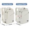 imageMATEIN Weekender Backpack Large Capacity Travelling Suitcase Backpack with Strap for Clothes Expandable Flight Approved Business Carry on Daypack for International Travel BlueLight Beige