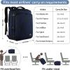 imageMATEIN Weekender Backpack Large Capacity Travelling Suitcase Backpack with Strap for Clothes Expandable Flight Approved Business Carry on Daypack for International Travel BlueBlue