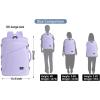 imageMATEIN Weekender Backpack Large Capacity Travelling Suitcase Backpack with Strap for Clothes Expandable Flight Approved Business Carry on Daypack for International Travel BlueLight Purple