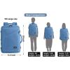 imageMATEIN Weekender Backpack Large Capacity Travelling Suitcase Backpack with Strap for Clothes Expandable Flight Approved Business Carry on Daypack for International Travel BlueLight Blue