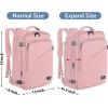 imageMATEIN Weekender Backpack Large Capacity Travelling Suitcase Backpack with Strap for Clothes Expandable Flight Approved Business Carry on Daypack for International Travel BluePink