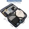 imageMATEIN Weekender Backpack Large Capacity Travelling Suitcase Backpack with Strap for Clothes Expandable Flight Approved Business Carry on Daypack for International Travel BlueBlue