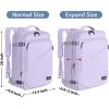 imageMATEIN Weekender Backpack Large Capacity Travelling Suitcase Backpack with Strap for Clothes Expandable Flight Approved Business Carry on Daypack for International Travel BlueLight Purple
