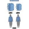 imageMATEIN Weekender Backpack Large Capacity Travelling Suitcase Backpack with Strap for Clothes Expandable Flight Approved Business Carry on Daypack for International Travel BlueLight Blue