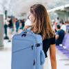 imageMATEIN Weekender Backpack Large Capacity Travelling Suitcase Backpack with Strap for Clothes Expandable Flight Approved Business Carry on Daypack for International Travel BlueLight Blue