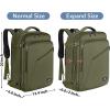imageMATEIN Weekender Backpack Large Capacity Travelling Suitcase Backpack with Strap for Clothes Expandable Flight Approved Business Carry on Daypack for International Travel BlueOlive Green