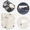 imageMATEIN Weekender Backpack Large Capacity Travelling Suitcase Backpack with Strap for Clothes Expandable Flight Approved Business Carry on Daypack for International Travel BlueLight Beige