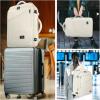 imageMATEIN Weekender Backpack Large Capacity Travelling Suitcase Backpack with Strap for Clothes Expandable Flight Approved Business Carry on Daypack for International Travel BlueLight Beige