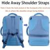imageMATEIN Weekender Backpack Large Capacity Travelling Suitcase Backpack with Strap for Clothes Expandable Flight Approved Business Carry on Daypack for International Travel BlueLight Blue