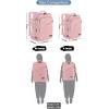 imageMATEIN Weekender Backpack Large Capacity Travelling Suitcase Backpack with Strap for Clothes Expandable Flight Approved Business Carry on Daypack for International Travel BluePink