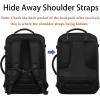 imageMATEIN Weekender Backpack Large Capacity Travelling Suitcase Backpack with Strap for Clothes Expandable Flight Approved Business Carry on Daypack for International Travel BlueBlack