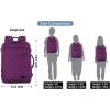 imageMATEIN Weekender Backpack Large Capacity Travelling Suitcase Backpack with Strap for Clothes Expandable Flight Approved Business Carry on Daypack for International Travel BluePurple