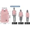 imageMATEIN Weekender Backpack Large Capacity Travelling Suitcase Backpack with Strap for Clothes Expandable Flight Approved Business Carry on Daypack for International Travel BluePink