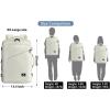 imageMATEIN Weekender Backpack Large Capacity Travelling Suitcase Backpack with Strap for Clothes Expandable Flight Approved Business Carry on Daypack for International Travel BlueLight Beige
