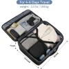 imageMATEIN Weekender Backpack Large Capacity Travelling Suitcase Backpack with Strap for Clothes Expandable Flight Approved Business Carry on Daypack for International Travel BlueBlack