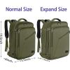 imageMATEIN Weekender Backpack Large Capacity Travelling Suitcase Backpack with Strap for Clothes Expandable Flight Approved Business Carry on Daypack for International Travel BlueOlive Green