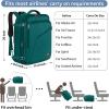 imageMATEIN Weekender Backpack Large Capacity Travelling Suitcase Backpack with Strap for Clothes Expandable Flight Approved Business Carry on Daypack for International Travel BluePeacock Blue