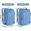 imageMATEIN Weekender Backpack Large Capacity Travelling Suitcase Backpack with Strap for Clothes Expandable Flight Approved Business Carry on Daypack for International Travel BlueLight Blue