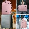 imageMATEIN Weekender Backpack Large Capacity Travelling Suitcase Backpack with Strap for Clothes Expandable Flight Approved Business Carry on Daypack for International Travel BluePink