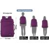 imageMATEIN Weekender Backpack Large Capacity Travelling Suitcase Backpack with Strap for Clothes Expandable Flight Approved Business Carry on Daypack for International Travel BluePurple